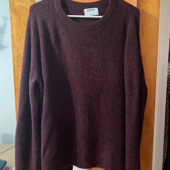 Cozy Pullover Sweater-Wine - Picture 1 of 4